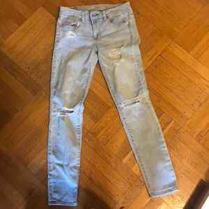 light washed ripped jeans